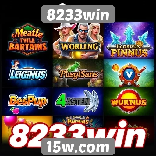 Variedade de jogos disponíveis no 8233win
